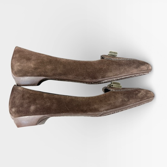 Coach Lydia Brown Suede Loafers with Velvet Bow womens size 8.5 - Picture 3 of 7